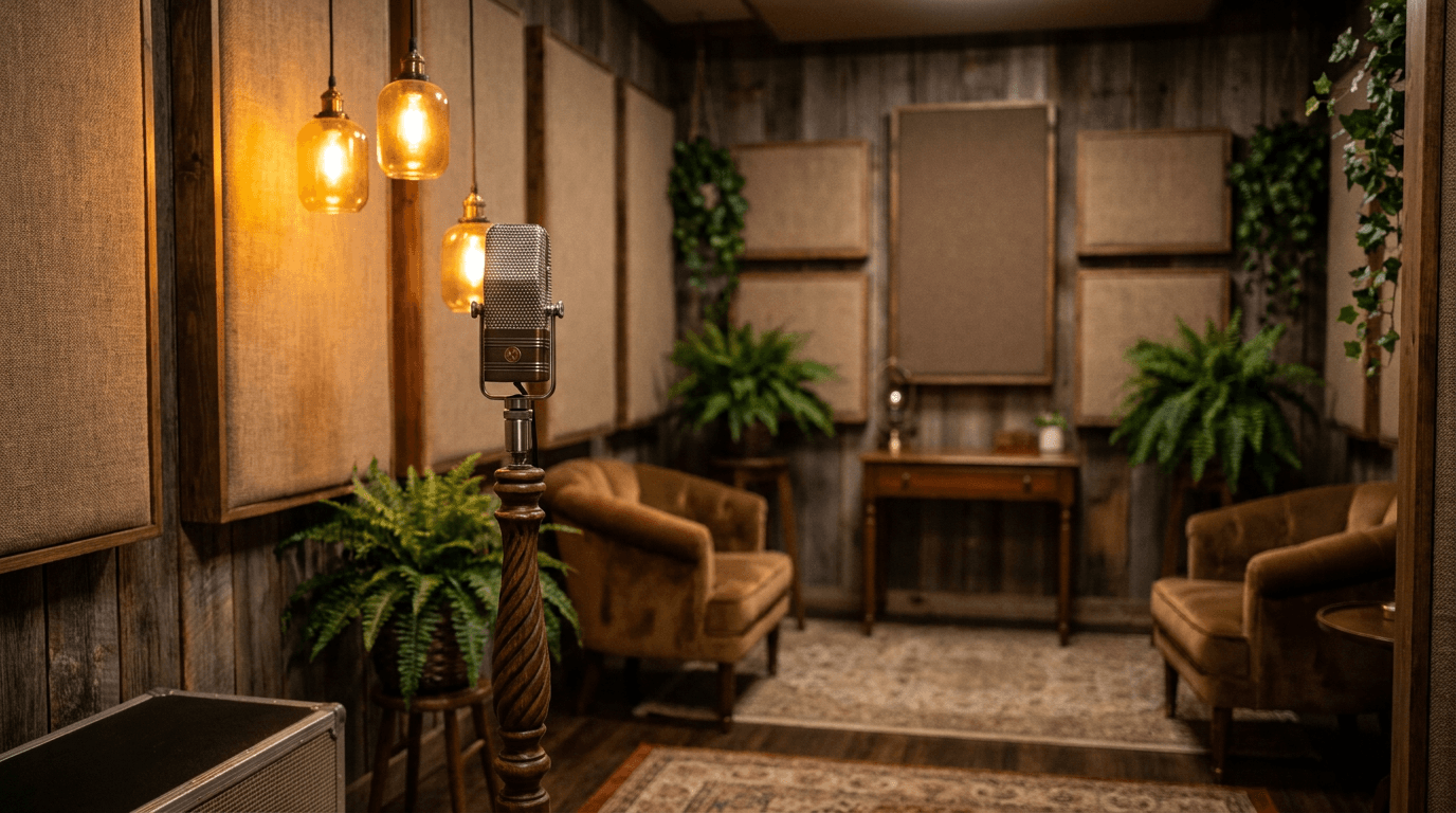 Warm vocal studio